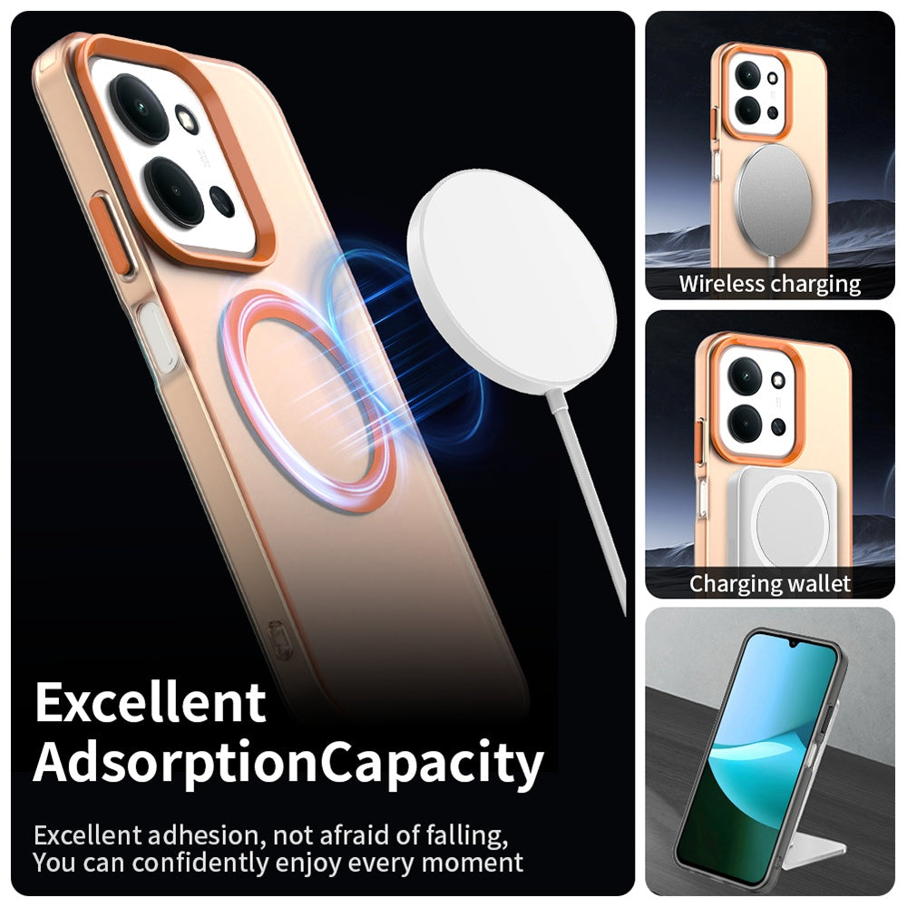 MagSafe tok Xiaomi Poco C85 4G / Redmi 15C 5G / 15C 4G készülékhez, Techsuit, CandyCase, Narancssárga