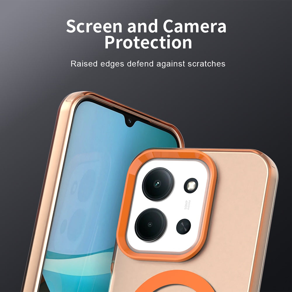 MagSafe tok Xiaomi Poco C85 4G / Redmi 15C 5G / 15C 4G készülékhez, Techsuit, CandyCase, Narancssárga
