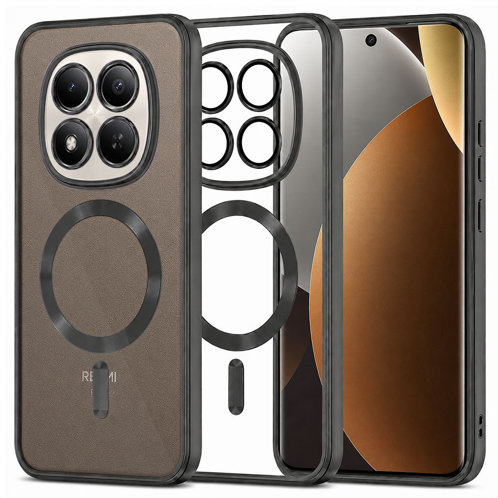 MagSafe Case for Xiaomi Poco M8 Pro / Redmi Note 15 Pro+ 5G, Techsuit, Luxury Crystal, Black