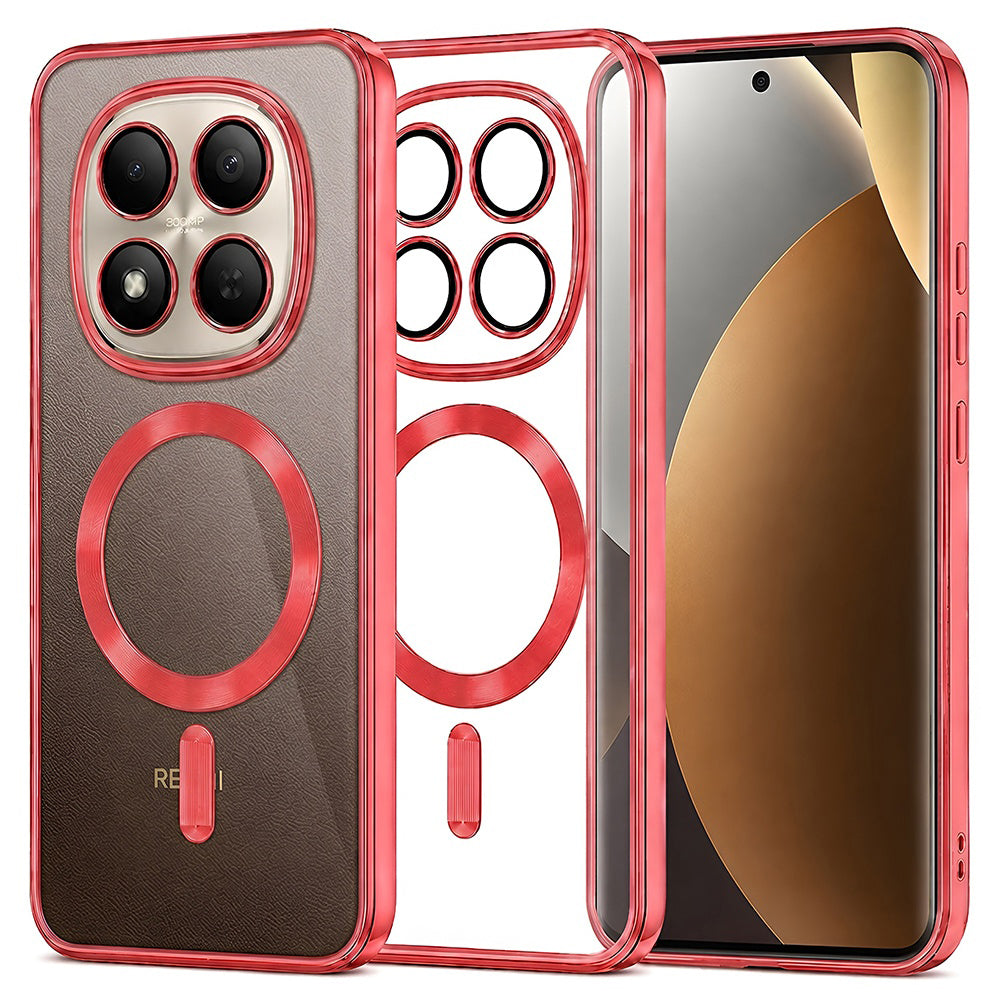 MagSafe Case for Xiaomi Poco M8 Pro / Redmi Note 15 Pro+ 5G, Techsuit, Luxury Crystal, Red