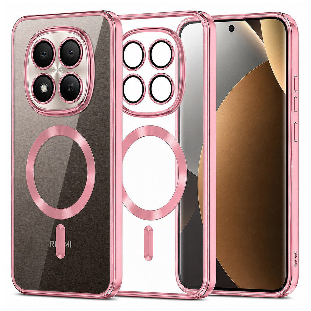 MagSafe Case for Xiaomi Poco M8 Pro / Redmi Note 15 Pro+ 5G, Techsuit, Luxury Crystal, Pink