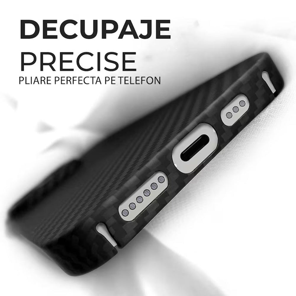 MagSafe tok Apple iPhone 17 Pro-hoz, Techsuit Aramid Fiber, Fekete
