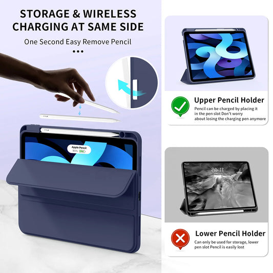 Tok az Apple iPad Air 11 (2026) / iPad Air 11 (2025) / Air 11 (2024) készülékhez, Techsuit, Flex Trifold, Szürke