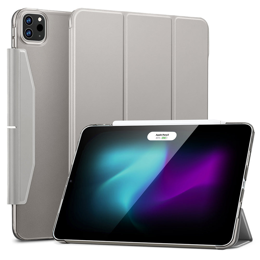 Tok Apple iPad Pro 11 (2024) készülékhez, ESR, Ascend Trifold, Szürke