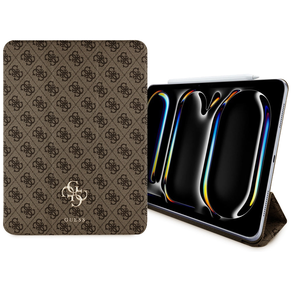 Tok Apple iPad Pro 11 (2024) készülékhez, Guess, 4G Nagy Logó, Barna