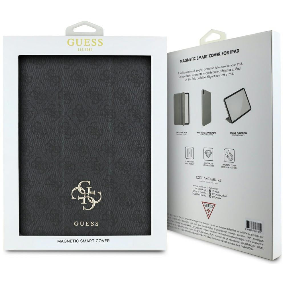 Tok a Apple iPad Pro 13-hoz (2024), Guess, 4G Nagy Logó, Fekete