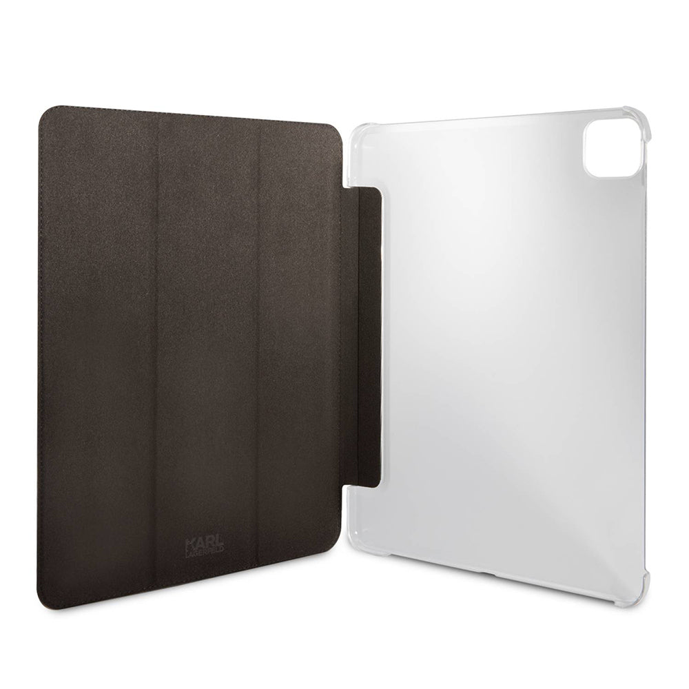 Tok Apple iPad Pro 13 (2024) készülékhez, Karl Lagerfeld, Saffiano Karl & Choupette, Fekete