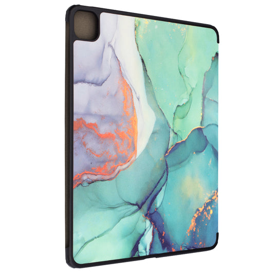 Tok Apple iPad Pro 13 (2024) készülékhez, Techsuit, FoldPro Green Time, Többszínű
