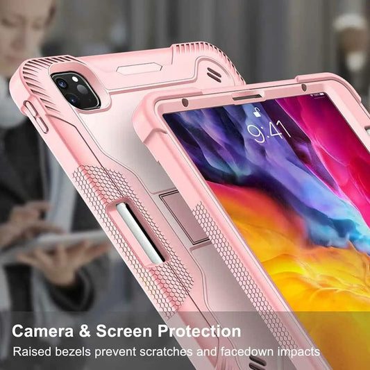 Tok Apple iPad Pro 13 (2024) számára, Techsuit, Rugged TabShell, Rózsaszín