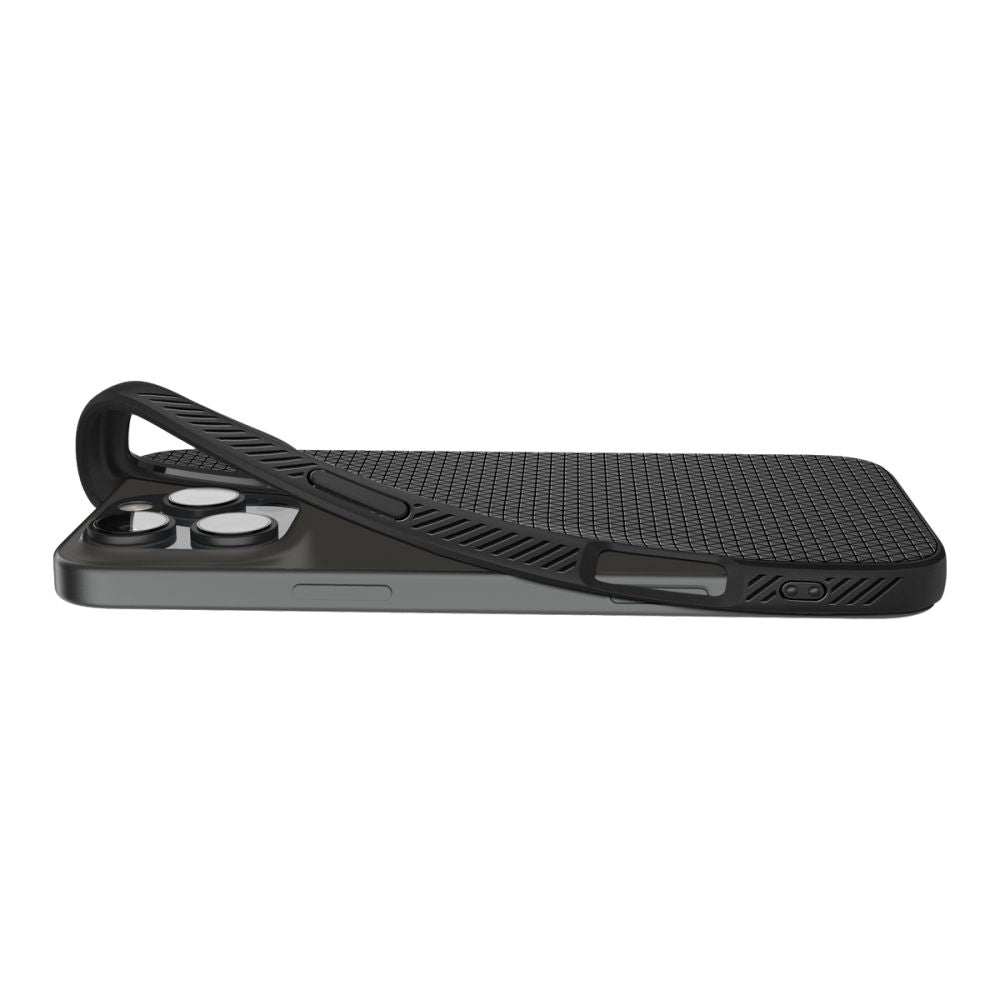 Tojás Apple iPhone 16 Pro Max, Spigen, Liquid Air Matte, fekete ACS07988