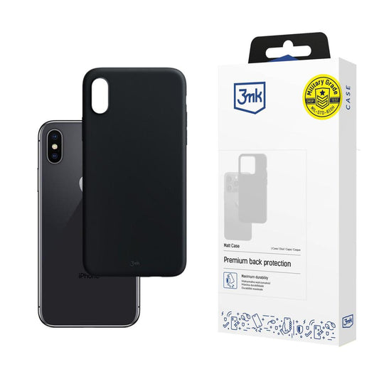 tok Apple iPhone XS / X készülékhez, 3MK, matt, fekete