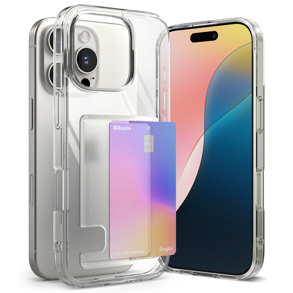 Tok Apple iPhone 16 Pro Max-hoz, Ringke, Fusion Card, Átlátszó