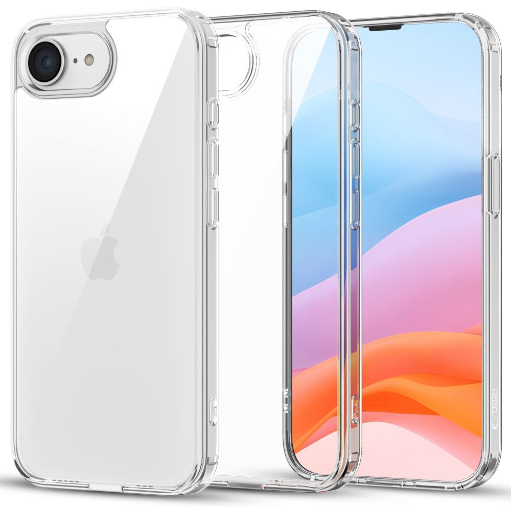 Tok Apple iPhone 17e / 16e készülékhez, Tech-Protect, Flexair Hybrid, Átlátszó