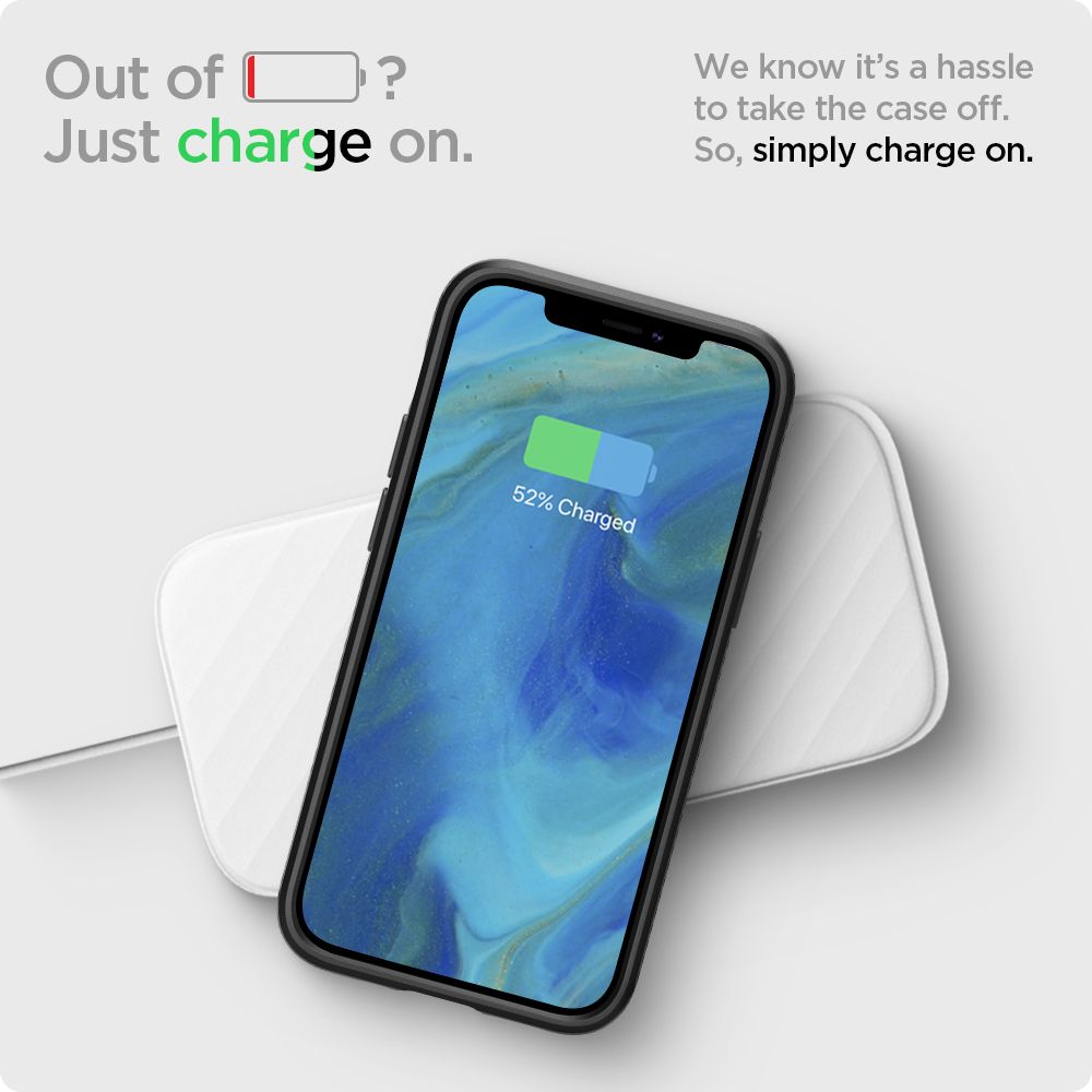 Tok a Apple iPhone 12 / 12 Pro-hoz, Spigen, Liquid Air, Fekete