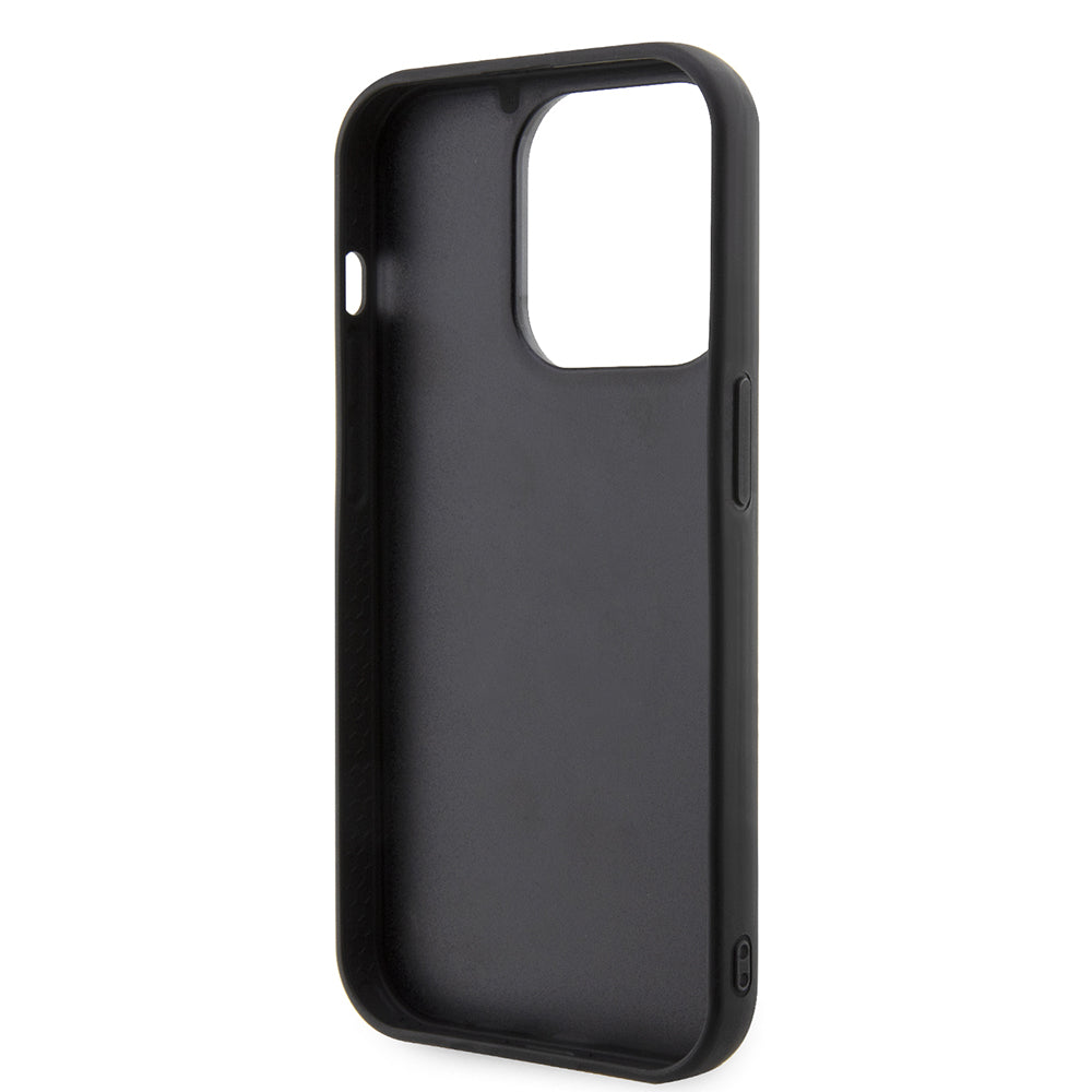Tok Apple iPhone 14 Pro-hoz, Karl Lagerfeld, 3D Rubber Ikonik Karl, Fekete