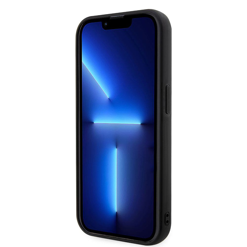 Tok Apple iPhone 14 Pro-hoz, Karl Lagerfeld, 3D Rubber Ikonik Karl, Fekete