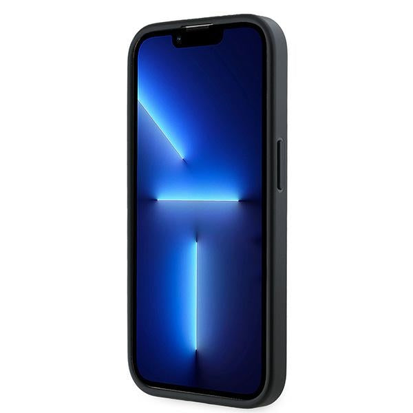 Tok Apple iPhone 14 Pro-hoz, Karl Lagerfeld, Diagonal Quilted Script, Fekete