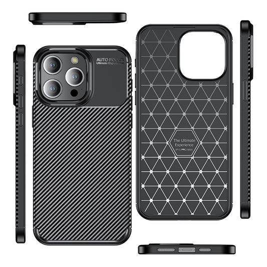 Tok Apple iPhone 14 Pro-hoz, Techsuit, CarbonFiber, Fekete