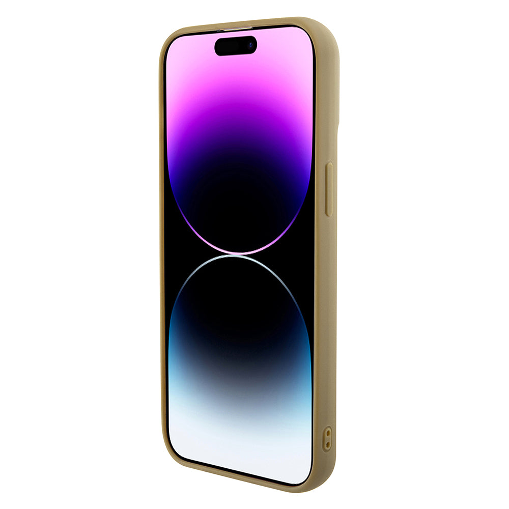 Tok Apple iPhone 15-höz, Guess, Disco Metal Script, Arany