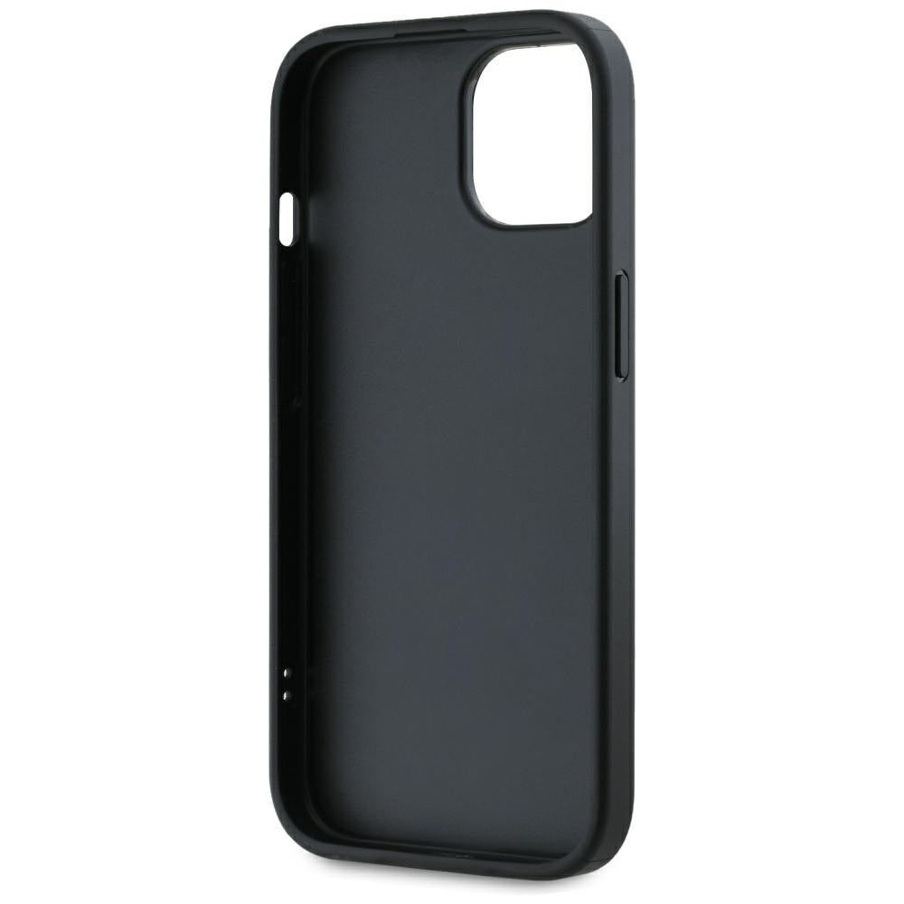 Tok Apple iPhone 15-höz, Karl Lagerfeld, Saffiano Athleisure Stripes with Strap, Rózsaszín