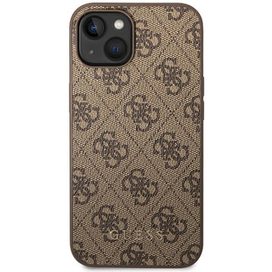 Tok Apple iPhone 15 Plus-hoz, Guess, 4G Metal Gold Logo, Barna