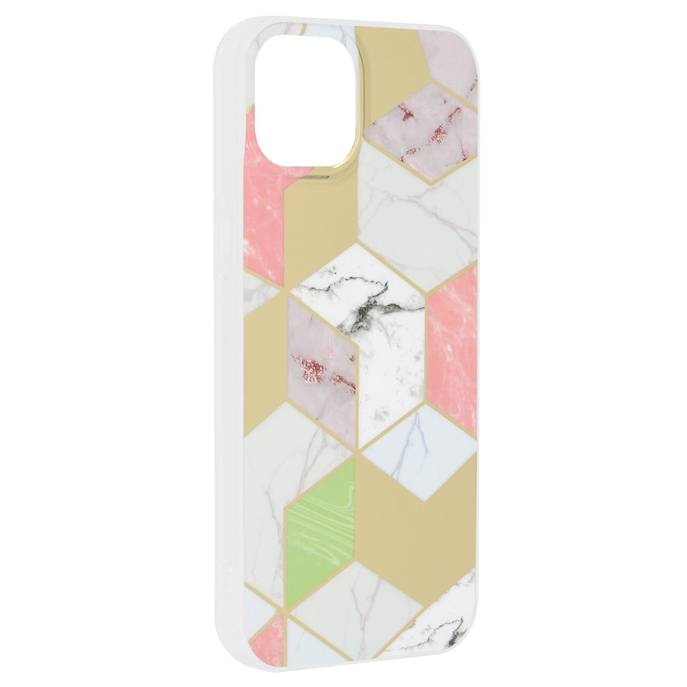 Tok Apple iPhone 15 Plus-hoz, Techsuit, Márvány, Lila