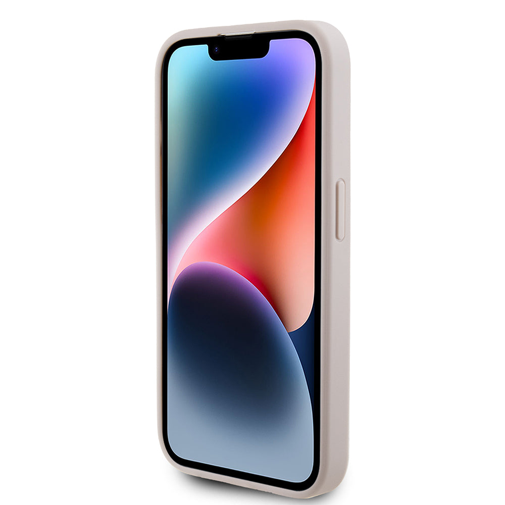 Tok Apple iPhone 15 Pro-hoz, Guess, 4G Metal Gold Logo, Rózsaszín
