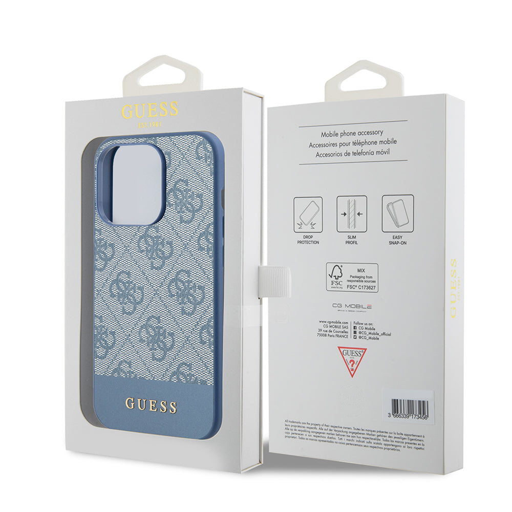Tok Apple iPhone 15 Pro-hoz, Guess, 4G Stripe, Kék