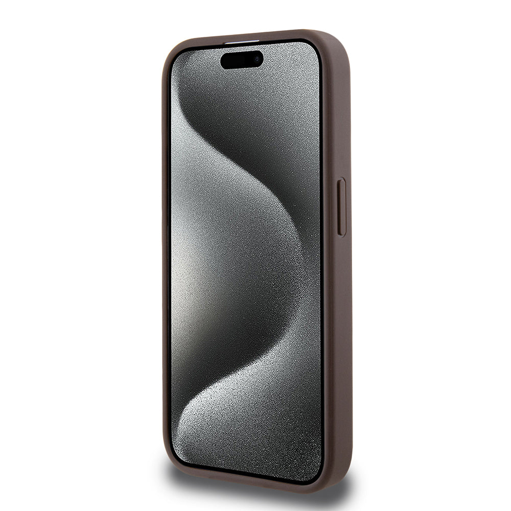 Tok Apple iPhone 15 Pro-hoz, Guess, 4G Stripe, Barna