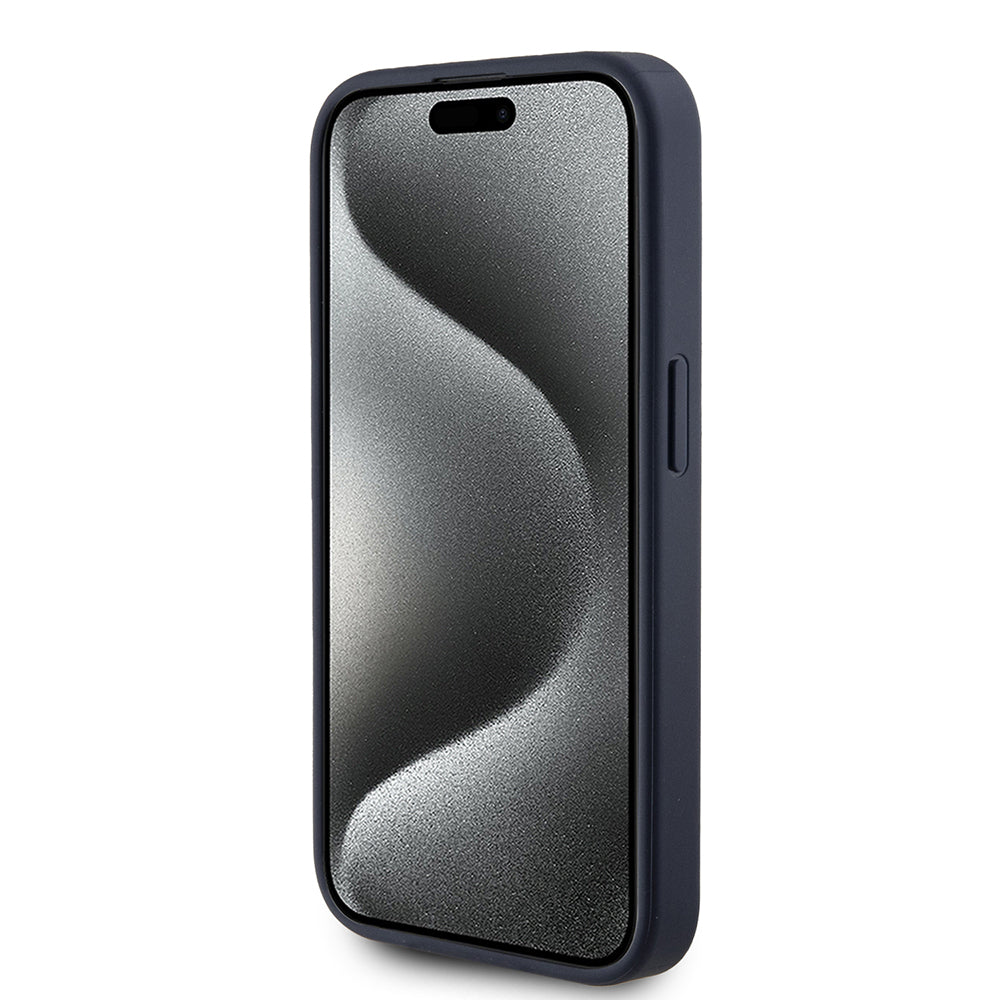 Tok Apple iPhone 15 Pro-hoz, Guess, 4G Triangle Logo, Kék