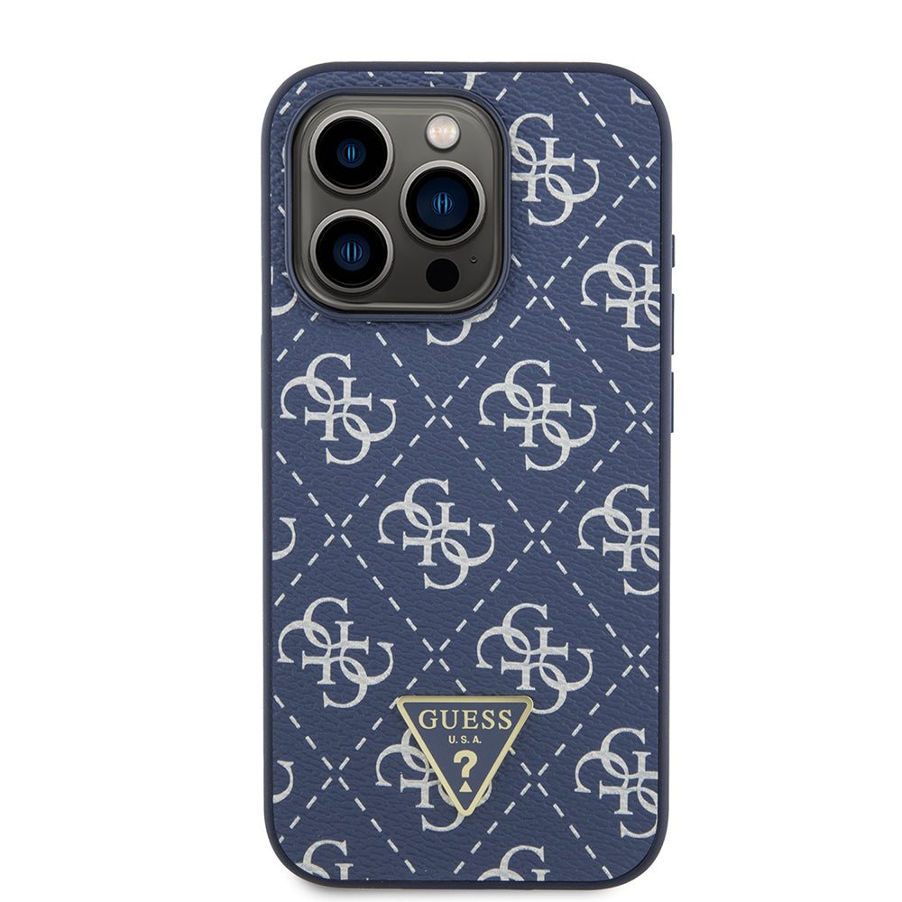 Tok Apple iPhone 15 Pro-hoz, Guess, 4G Triangle Logo, Kék