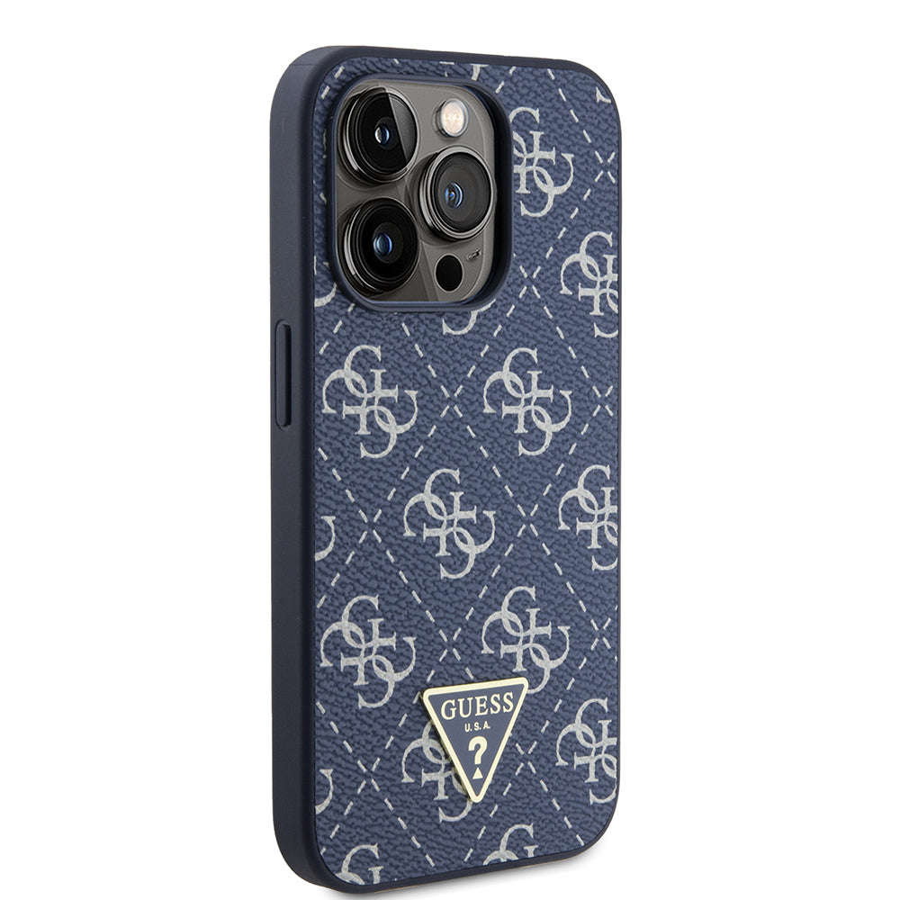 Tok Apple iPhone 15 Pro-hoz, Guess, 4G Triangle Logo, Kék