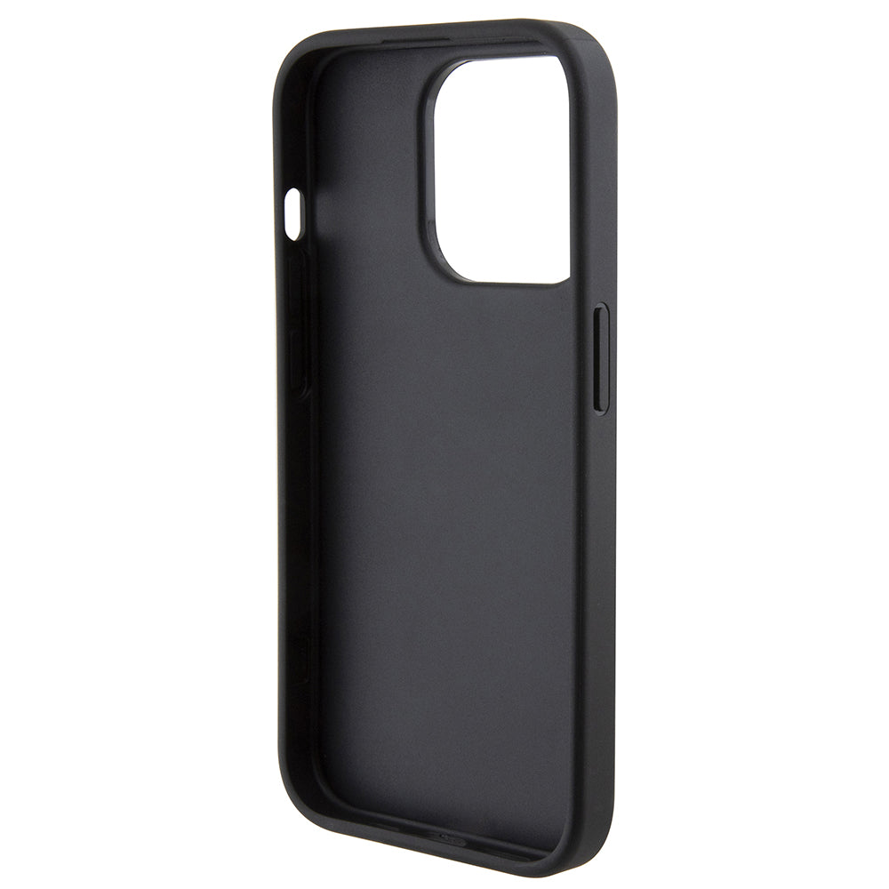 Tok Apple iPhone 15 Pro-hoz, Karl Lagerfeld, Diagonal Quilted K mintás, Fekete