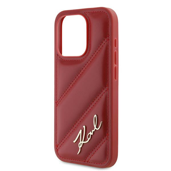 Tok a Apple iPhone 15 Pro-hoz, Karl Lagerfeld, Diagonal Quilted Script, Rosie