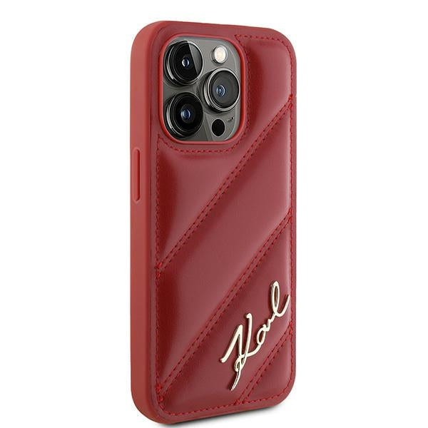Tok a Apple iPhone 15 Pro-hoz, Karl Lagerfeld, Diagonal Quilted Script, Rosie