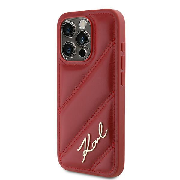 Tok a Apple iPhone 15 Pro-hoz, Karl Lagerfeld, Diagonal Quilted Script, Rosie