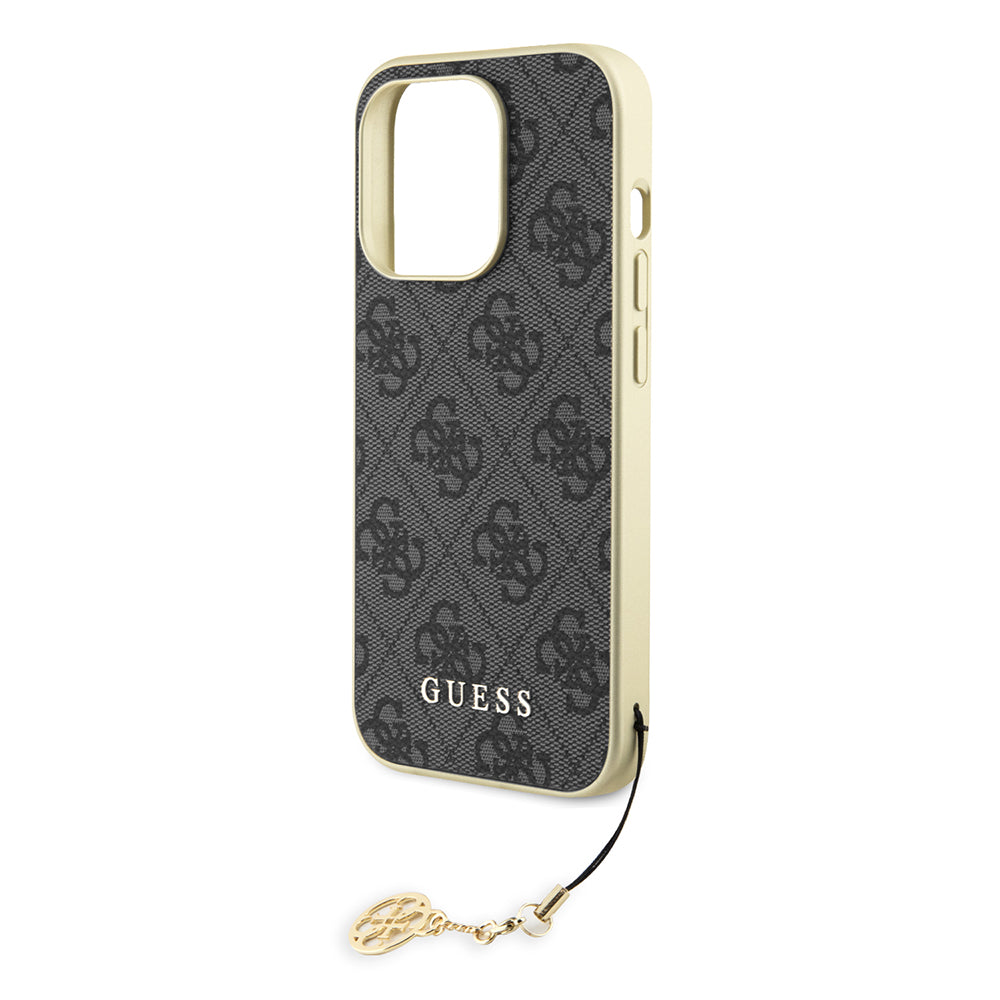 Case for Apple iPhone 15 Pro Max, Guess, 4G Charm, Gray