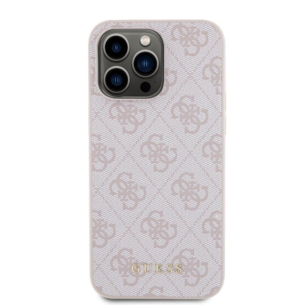 Tok Apple iPhone 15 Pro Max-hoz, Guess, 4G Metal Gold Logo, Rózsaszín