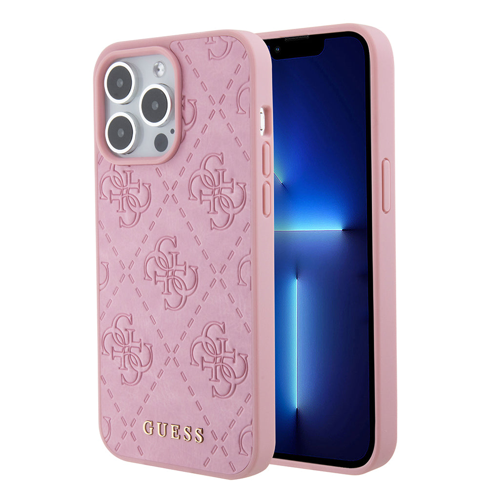 Tok Apple iPhone 15 Pro Max-hoz, Guess, 4G Stamped, Rózsaszín