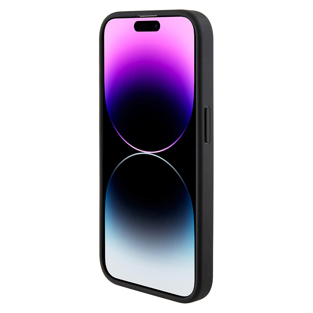 Tok Apple iPhone 15 Pro Max-hoz, Guess, Grip Stand 4G Triangle Strass, Fekete