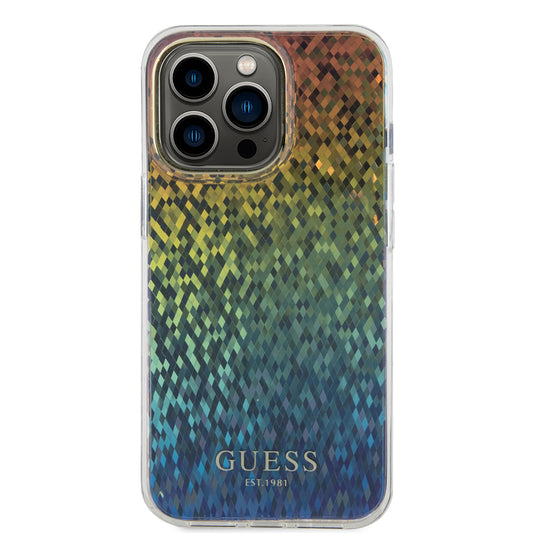 Tok Apple iPhone 15 Pro Max-hoz, Guess, IML Faceted Mirror Disco Iridescent, Többszínű