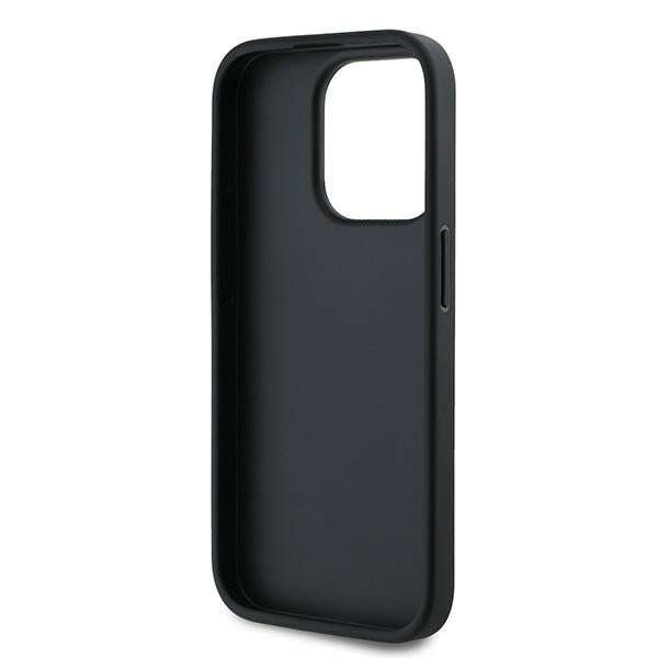 Tok a Apple iPhone 15 Pro Max-hoz, Karl Lagerfeld, Diagonal Quilted Script, Fekete