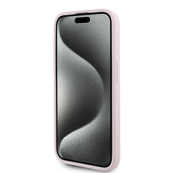 Tok Apple iPhone 15 Pro Max-hoz, Karl Lagerfeld, Diagonal Quilted Script, Rózsaszín