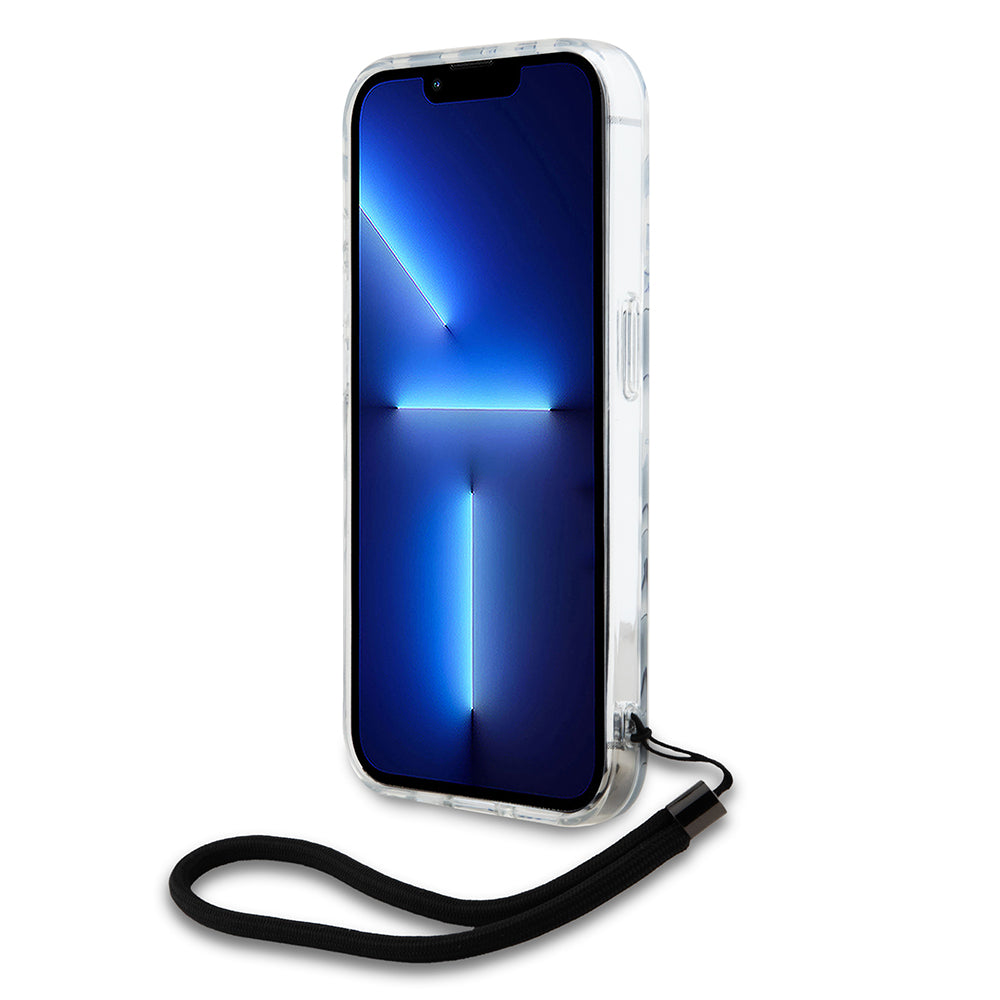 Tok a Apple iPhone 15 Pro Max-hoz, Karl Lagerfeld, IML Luxury Zebra mintás, pántos, fekete