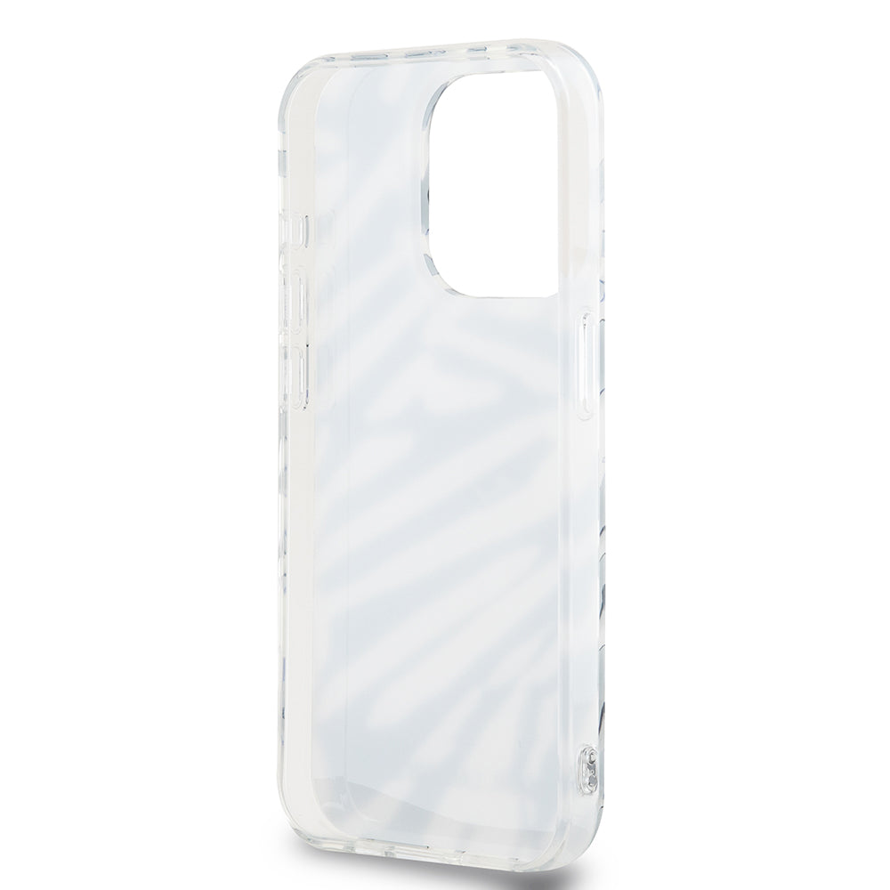 Tok a Apple iPhone 15 Pro Max-hoz, Karl Lagerfeld, IML Luxury Zebra mintás, pántos, fekete
