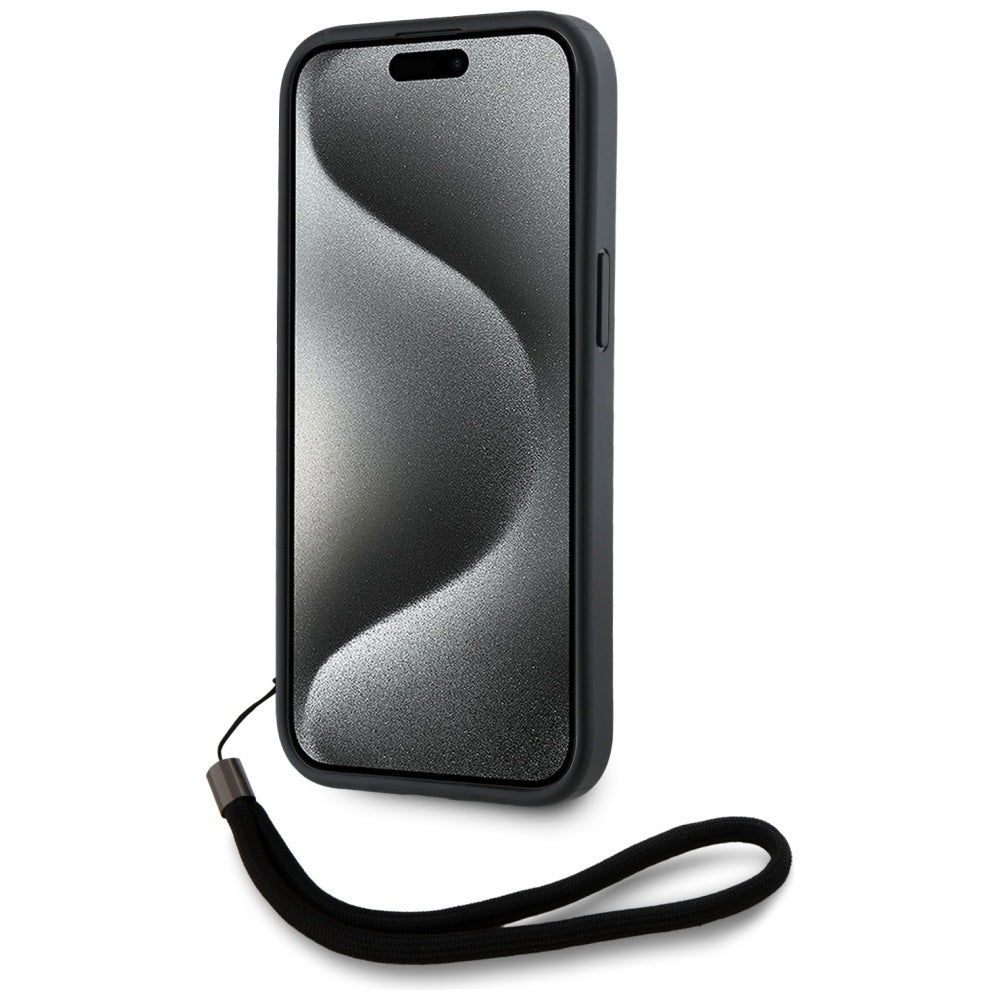 Tok Apple iPhone 15 Pro Max-hoz, Karl Lagerfeld, Saffiano Athleisure Stripes with Strap, Rosie