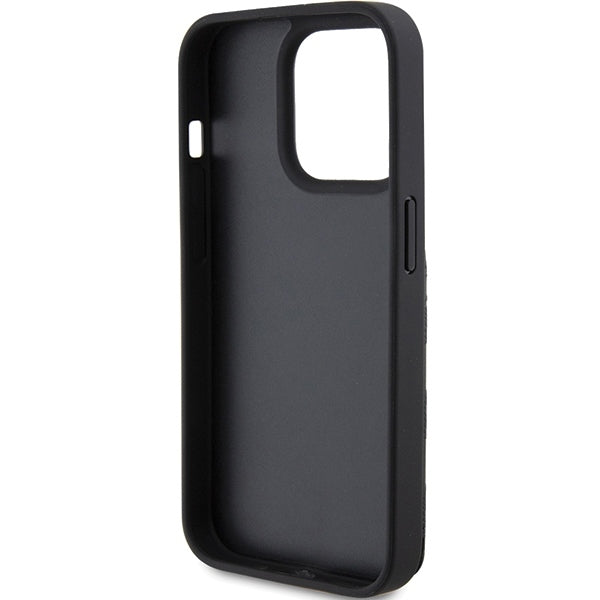 Tok Apple iPhone 15 Pro Max-hoz, Karl Lagerfeld, Saffiano Cardslots and Stand Monogram Choupette, Fekete