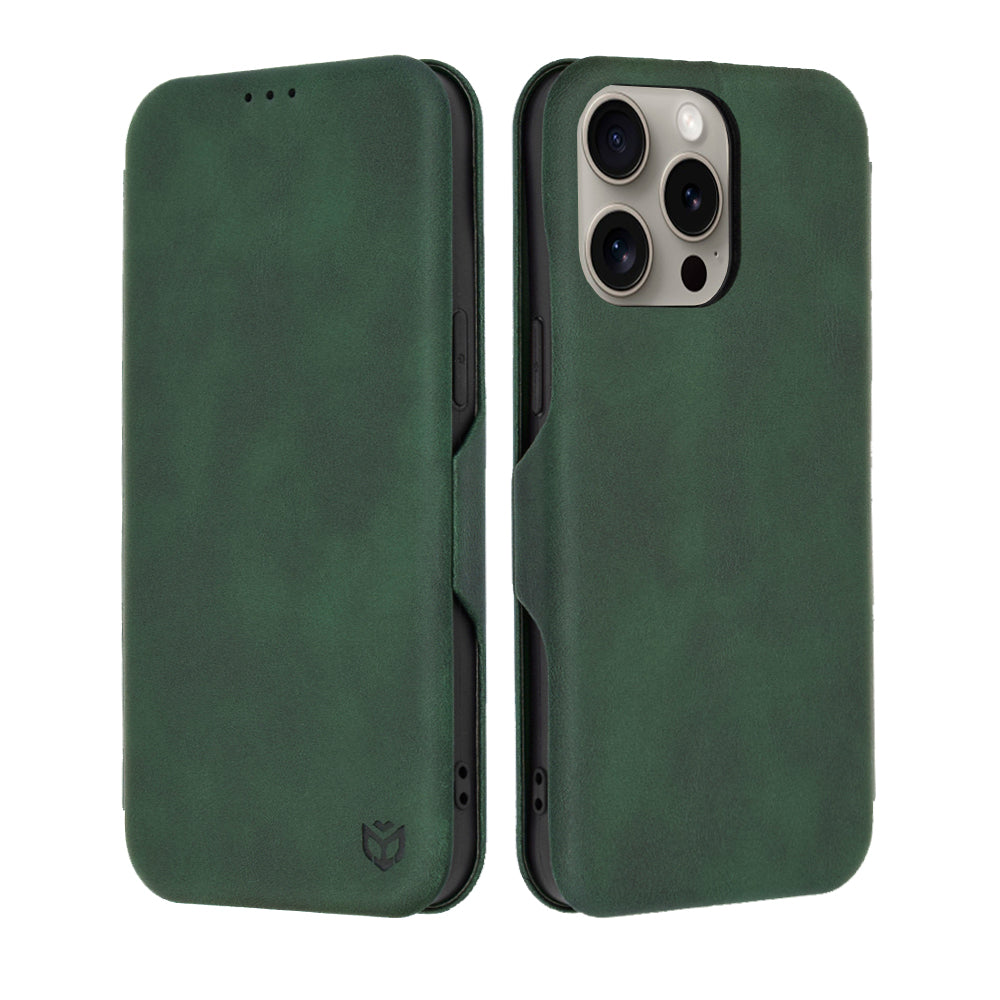 Tok Apple iPhone 15 Pro Max-hoz, Techsuit, Safe Wallet Plus, Zöld