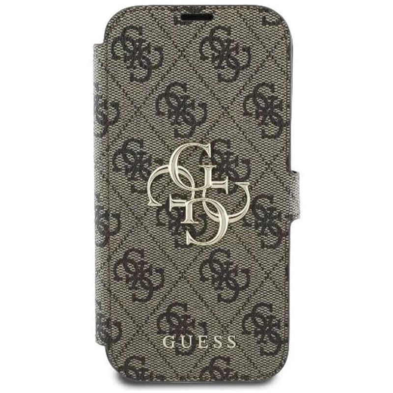 Case for Apple iPhone 16, Guess, 4G Book, Brown