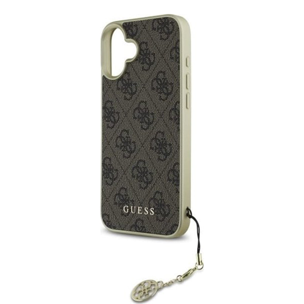 Tok Apple iPhone 16-hoz, Guess, 4G Charm, Barna